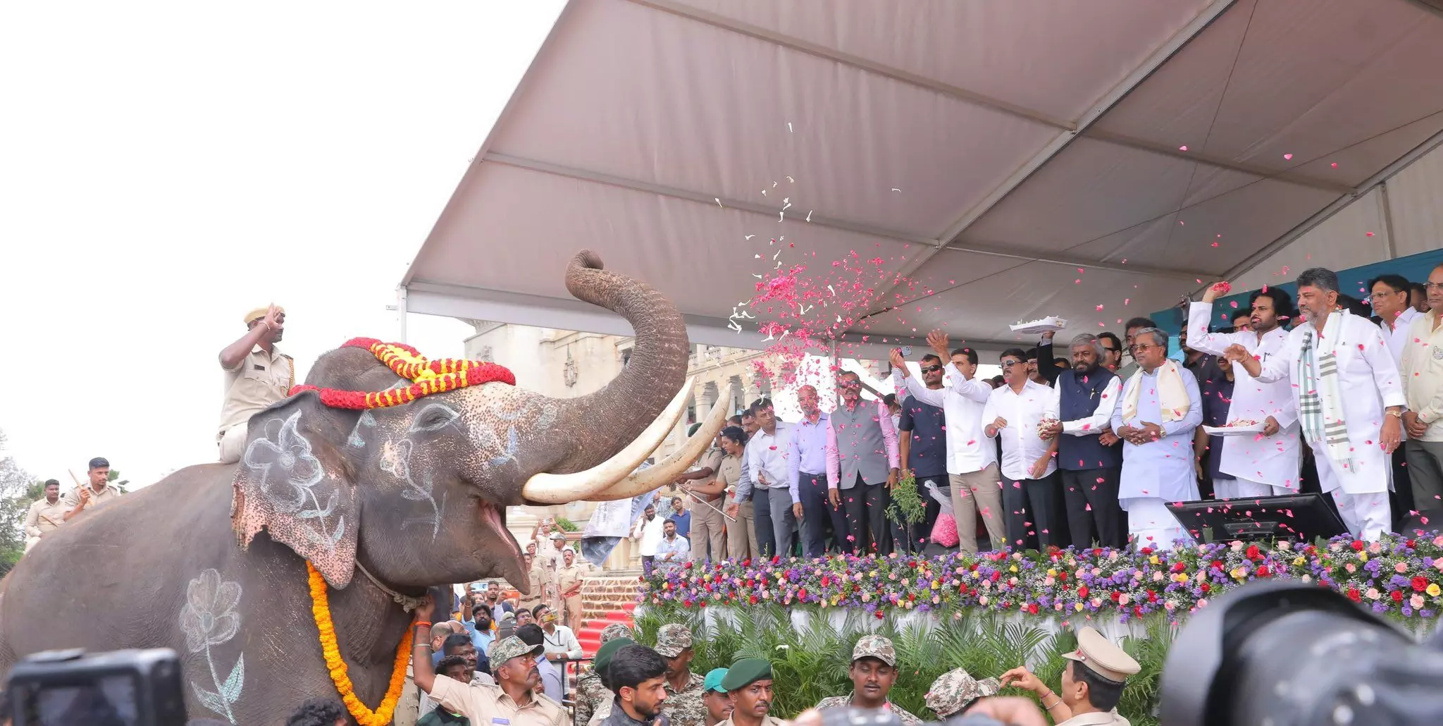 Journey of 6 Kumki elephants from Karnataka to AP begins; Pawan Kalyan signs transfer Journey of 6 Kumki elephants from Karnataka to AP begins; Pawan Kalyan signs transfer