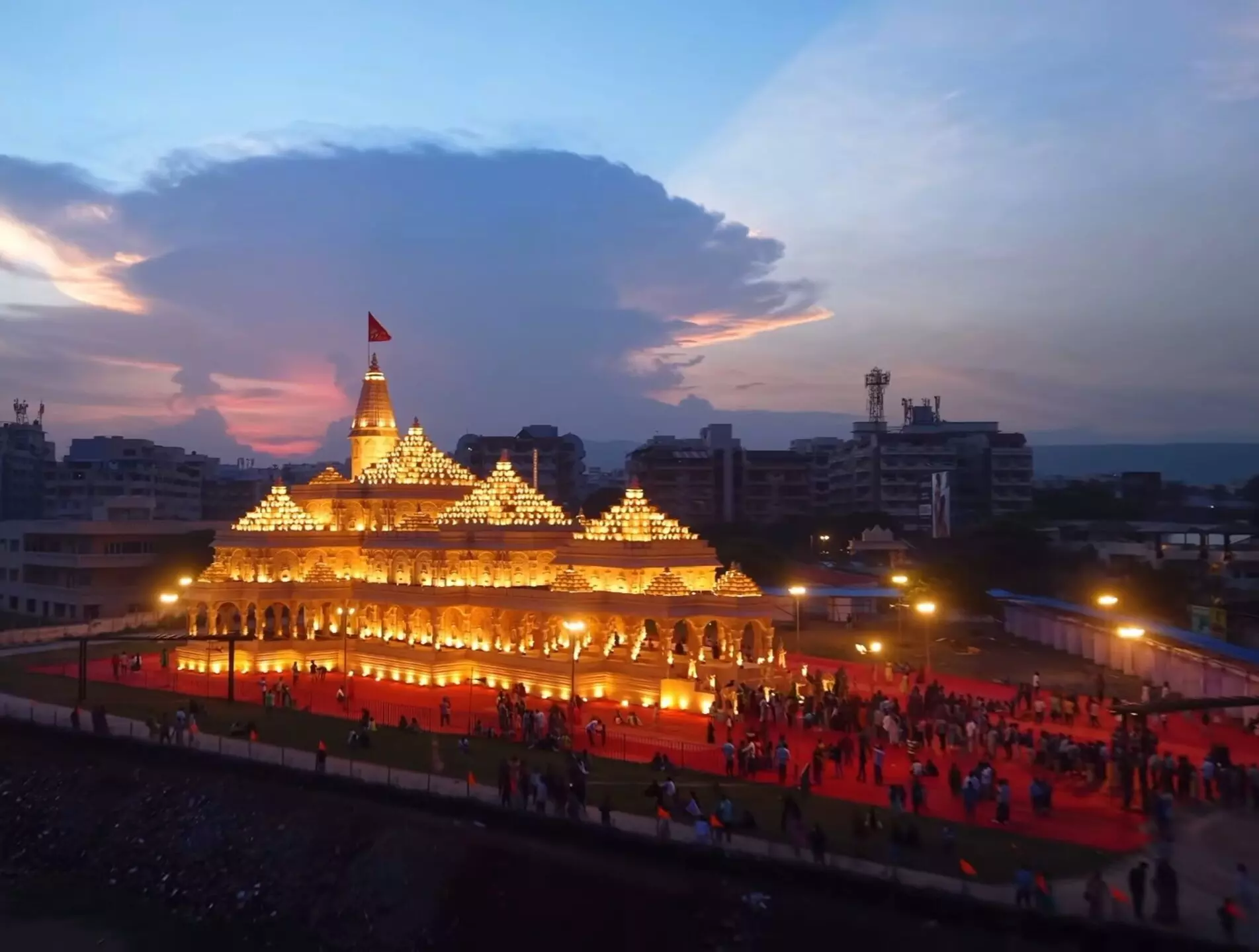 Ayodhya Ram Mandir replica becomes a major attraction on Vizag’s beach road Ayodhya Ram Mandir replica becomes a major attraction on Vizag’s beach road