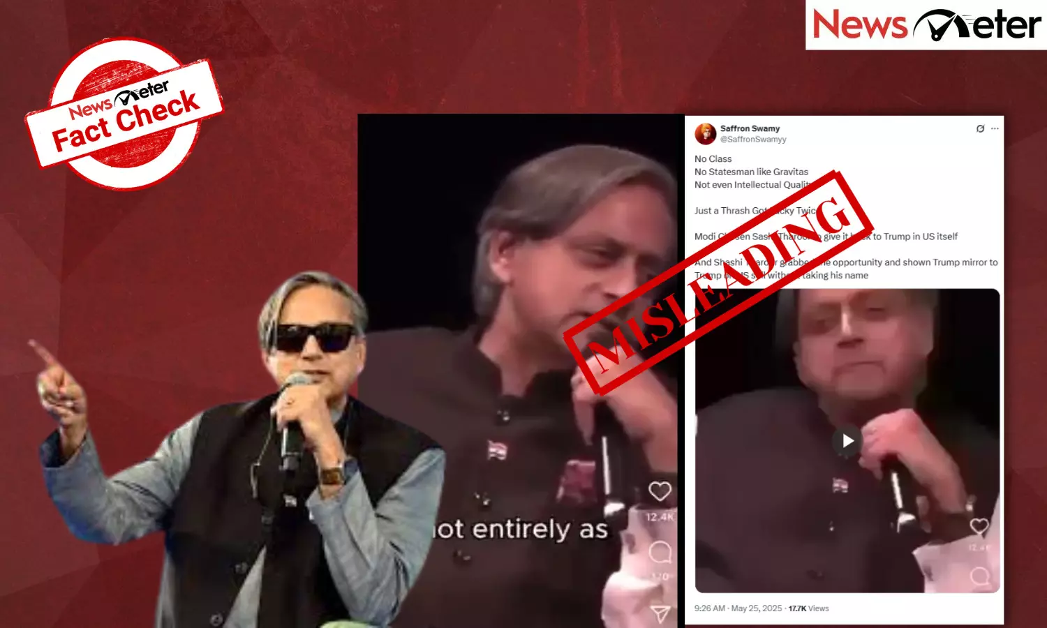 Fact Check: Shashi Tharoor slams Trump during all-party visit to US in 2025? No, find the facts here Fact Check: Shashi Tharoor slams Trump during all-party visit to US in 2025? No, find the facts here