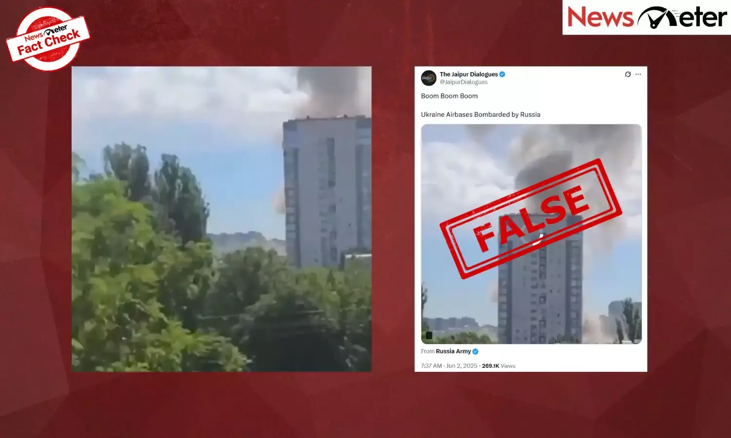 Fact Check: Russia bombs Ukraine airbases in military retaliation? No, video is from 2024