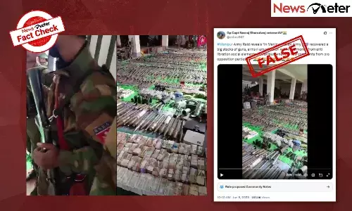 Fact Check: Indian Army seizes weapons, cash in Manipur raid on militants? No, video is from Myanmar