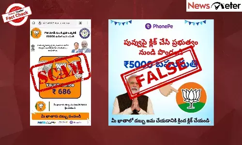 Fact Check: Modi govt announces Rs 5,000 gift for citizens? No, this is a UPI payment scam