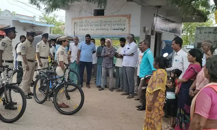 Warangal’s Vangara cops hit the road on bicycles to rebuild trust with villagers