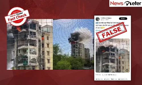 Fact Check: Ahmedabad plane crash visuals? No, video shows apartment fire in Delhiās Dwarka