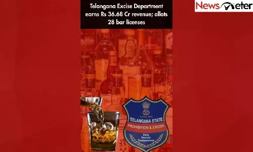 Telangana Excise Department earns Rs 36.68 Cr revenue; allots 28 bar licenses