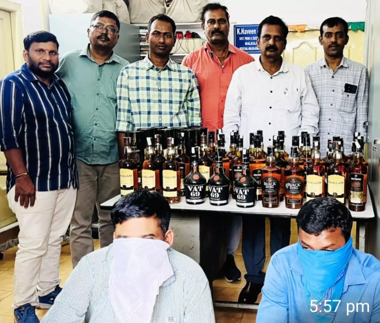 Illegal sale of defence canteen liquor in Malkajgiri, Medchal busted; 60 bottles seized Illegal sale of defence canteen liquor in Malkajgiri, Medchal busted; 60 bottles seized