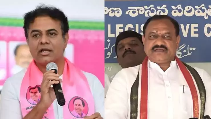 KTR sends legal notice to TPCC chief Mahesh Goud over phone tapping allegations KTR sends legal notice to TPCC chief Mahesh Goud over phone tapping allegations