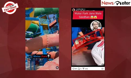 Fact Check: Boy stuck in water slide for over 15 minutes? No, it is a staged promotional video
