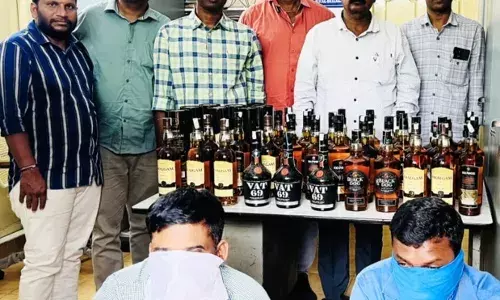 Illegal sale of defence canteen liquor in Malkajgiri, Medchal busted; 60 bottles seized