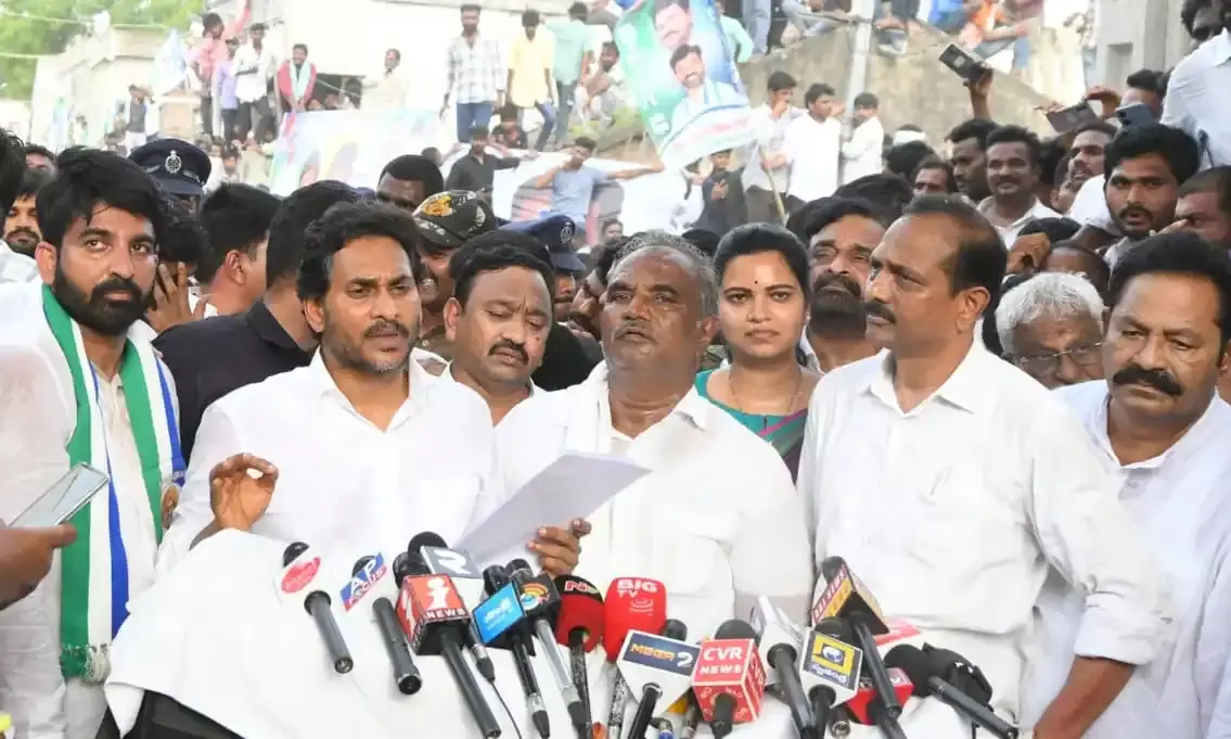 Jagan meets family of deceased YSRCP leader, claims CM Naidu is ‘targeting political adversaries’