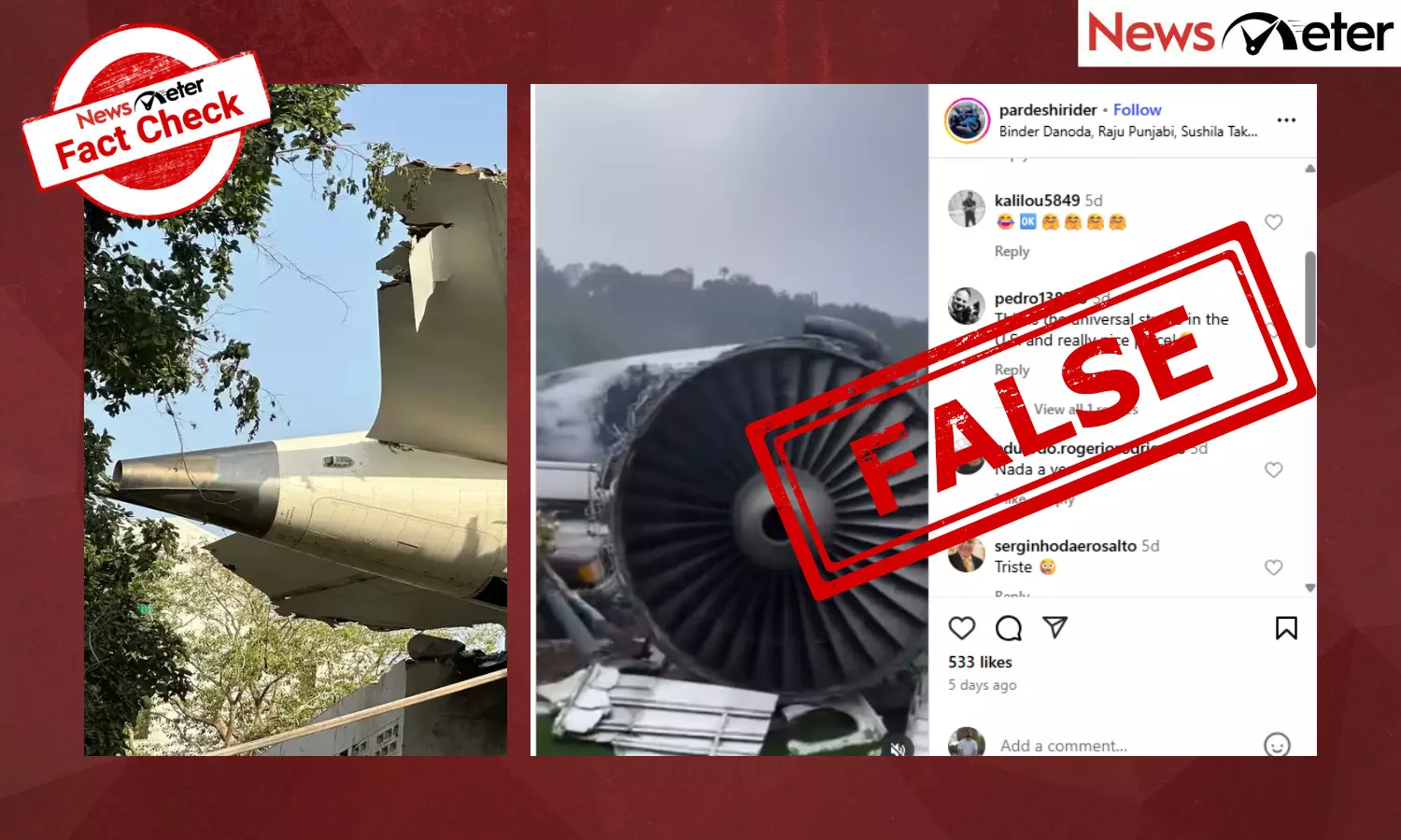 A video claiming to show the Ahmedabad Air India plane crash scene is viral on social media. A video claiming to show the Ahmedabad Air India plane crash scene is viral on social media.