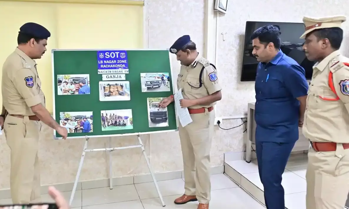 Drug bust in Hayathnagar: Four caught with Rs 50 lakh worth ganja; drugs en route to Maharashtra