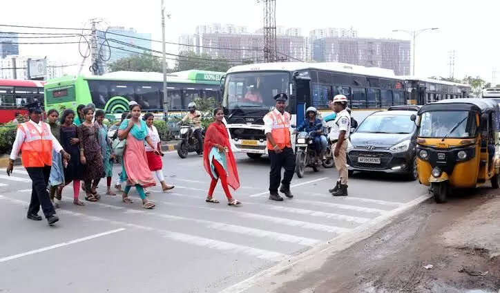 From drones to traffic marshals, Hyderabad police roll out strategies to tackle growing traffic woes From drones to traffic marshals, Hyderabad police roll out strategies to tackle growing traffic woes