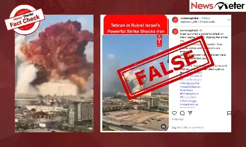 A video claiming to show Israel bombing Iranās capital, Tehran, causing massive explosions, is going viral on social media.