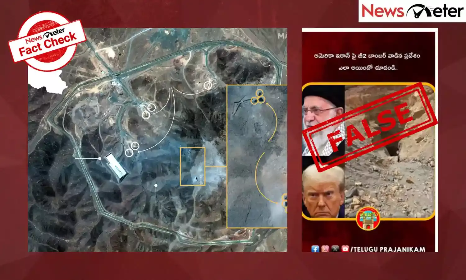 A video claiming to show the aftermath of Iran’s nuclear site after a US B-2 bomber strike is viral on social media.