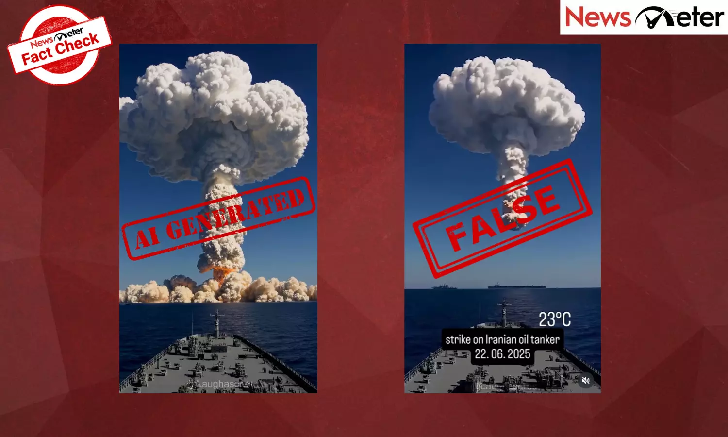 Fact Check: Iranian oil tanker under attack on June 22? No, video is AI-generated Fact Check: Iranian oil tanker under attack on June 22? No, video is AI-generated
