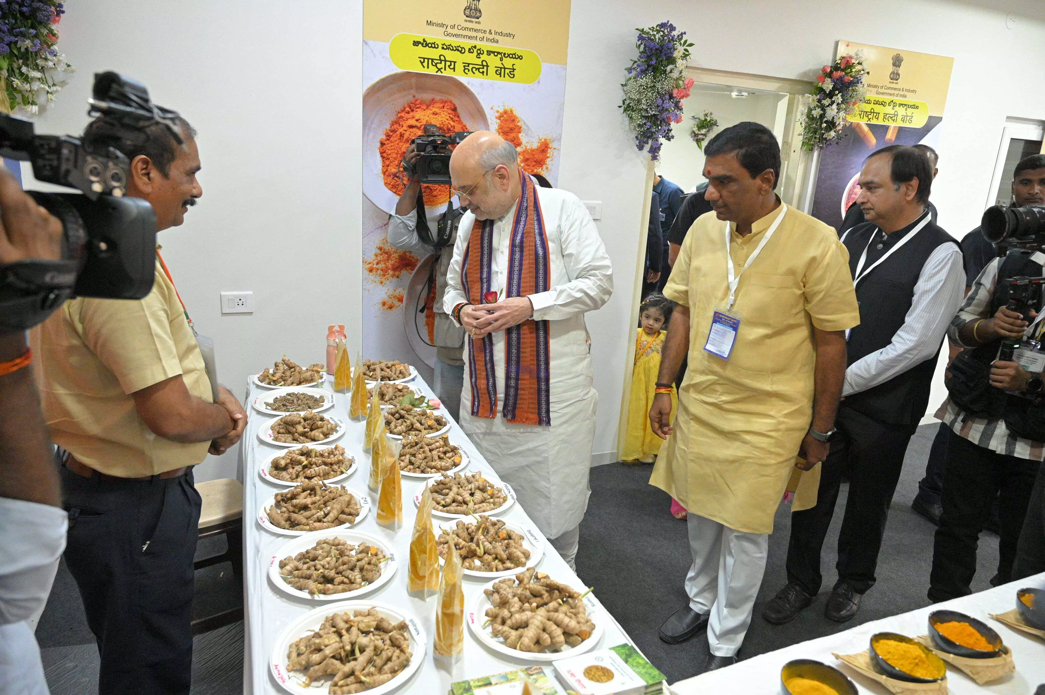 Amit Shah opens National Turmeric Board in Nizamabad, sets target for $1 billion in exports Amit Shah opens National Turmeric Board in Nizamabad, sets target for $1 billion in exports