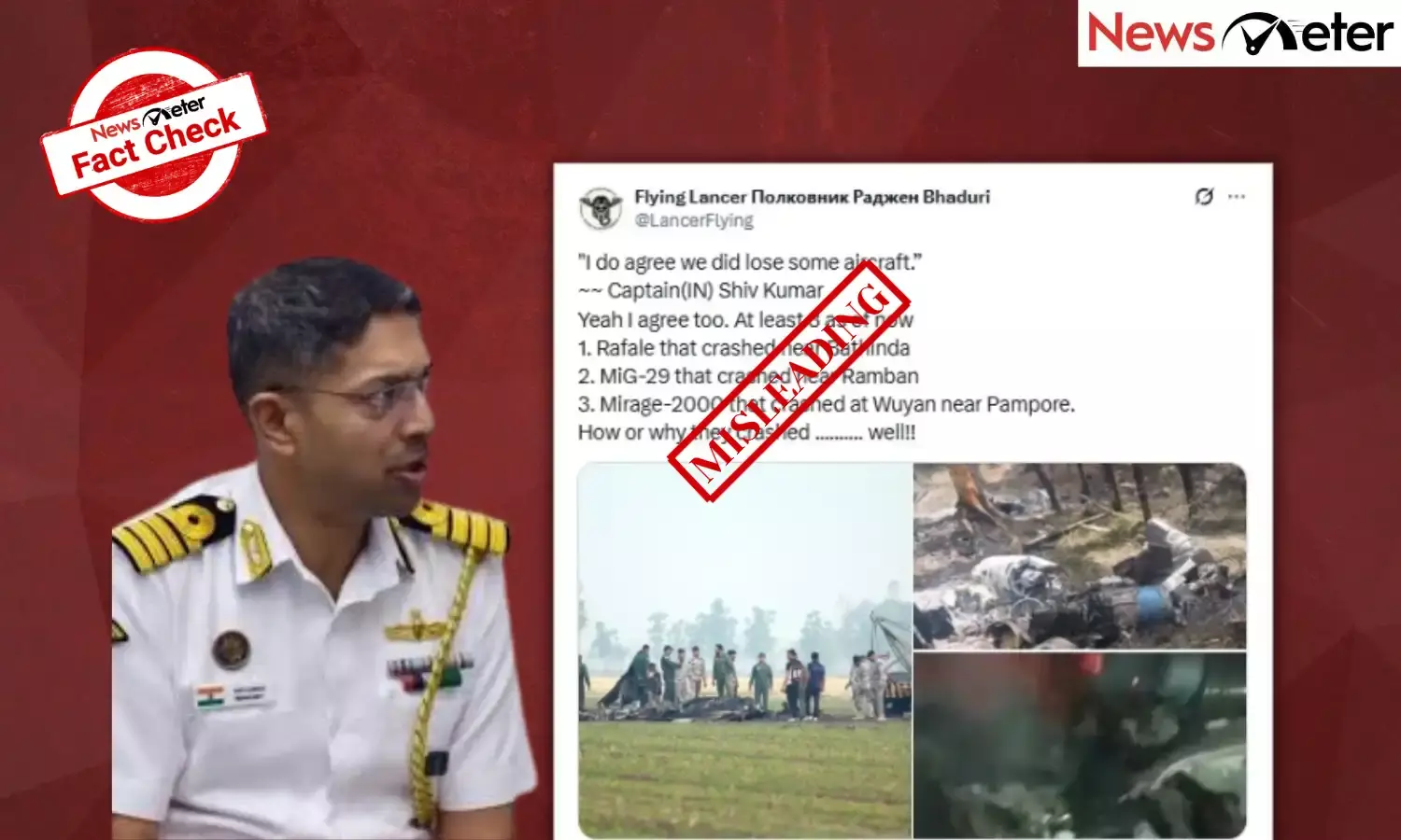 Fact Check: India lost 3 types of aircraft during Operation Sindoor? No, Captain Shiv Kumar’s quote was misrepresented