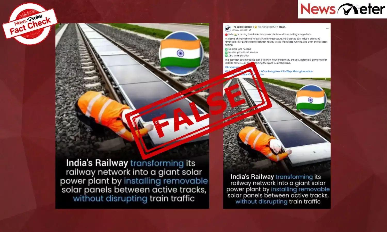 Fact Check: Indian railway tracks to get solar panels? No, Sun-Ways is a Swiss project