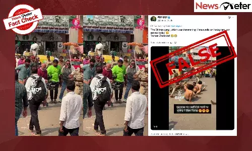 A video claiming to show police beating a group for threatening āManuvadisā on Instagram has gone viral on social media.