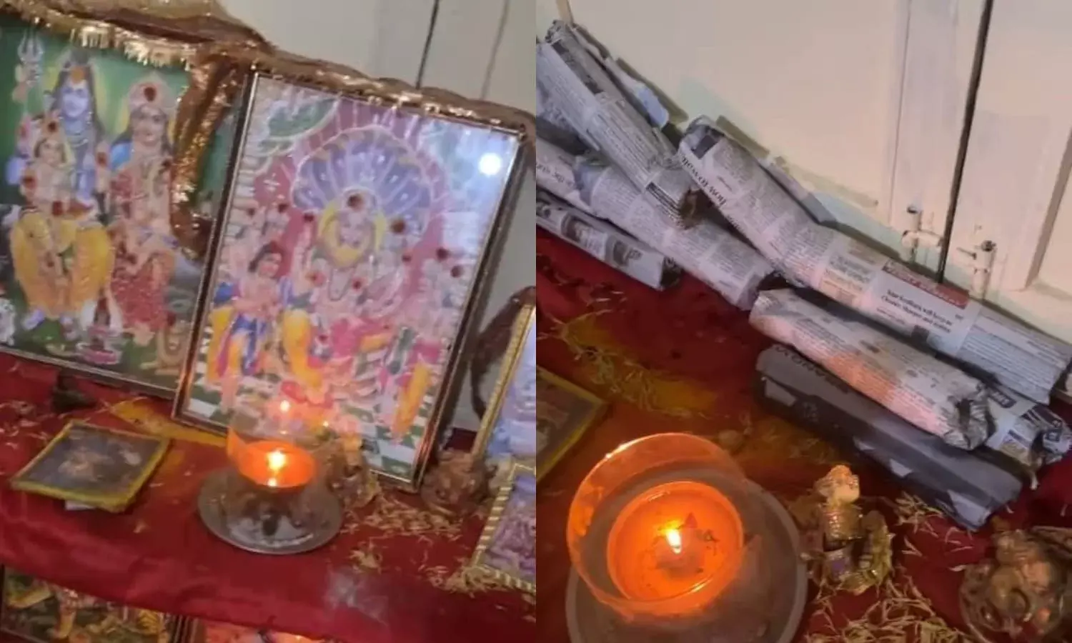 Hyderabad: Excise officials bust ganja racket hiding drugs behind gods’ photos in Dhoolpet