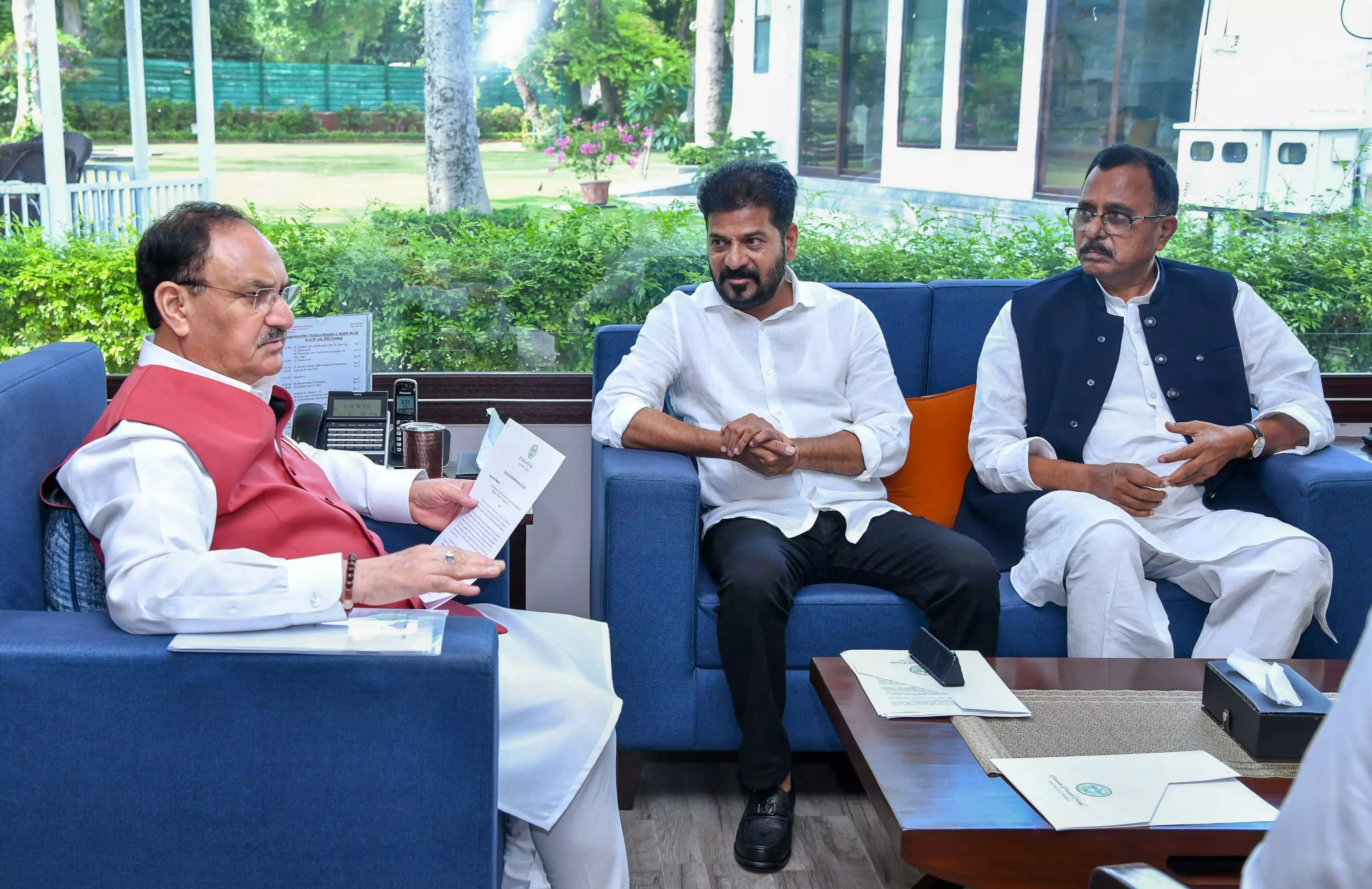 CM Revanth meets Goyal and Nadda, seeks Centre’s backing for Zaheerabad Smart City, urea supply CM Revanth meets Goyal and Nadda, seeks Centre’s backing for Zaheerabad Smart City, urea supply