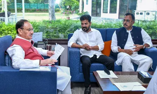 CM Revanth meets Goyal and Nadda, seeks Centreās backing for Zaheerabad Smart City, urea supply