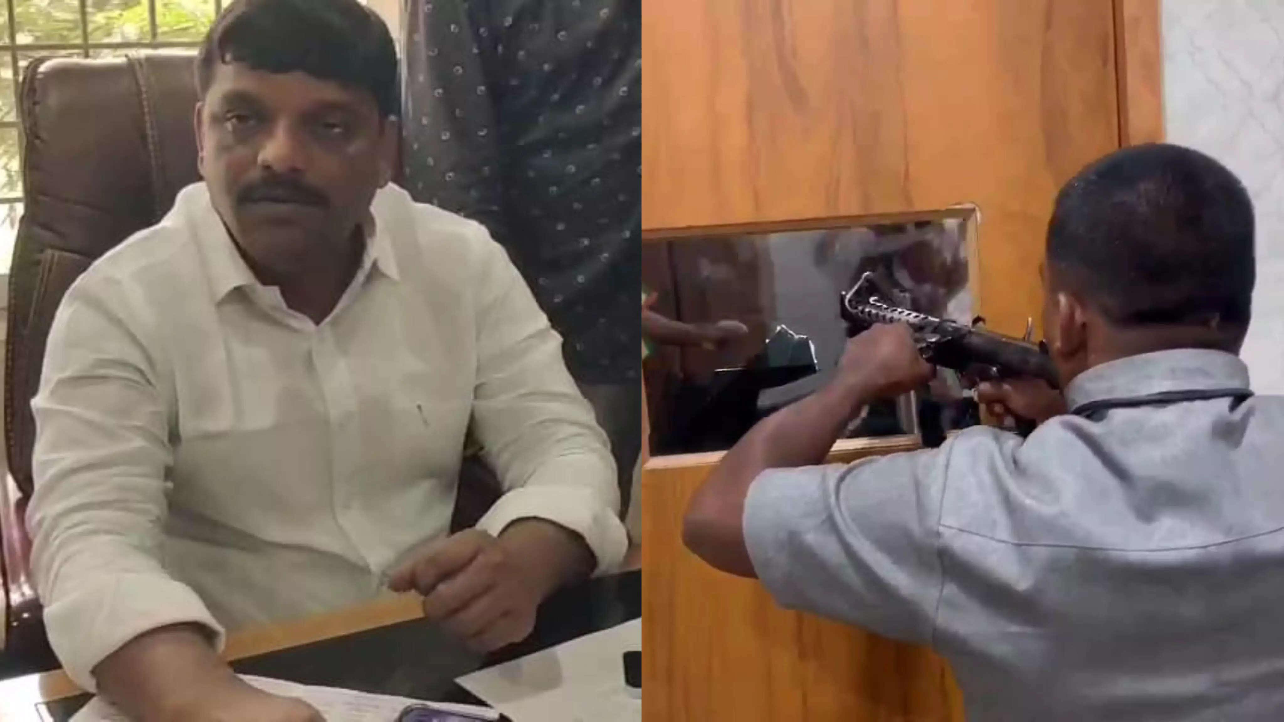 MLC Teenmaar Mallanna’s office attacked over remarks against Kavitha; gunmen open fire MLC Teenmaar Mallanna’s office attacked over remarks against Kavitha; gunmen open fire