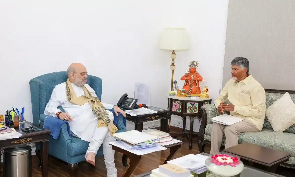 Polavaram-Banakacherla link project critical to supplying water to drought-hit areas: CM Naidu to Shah