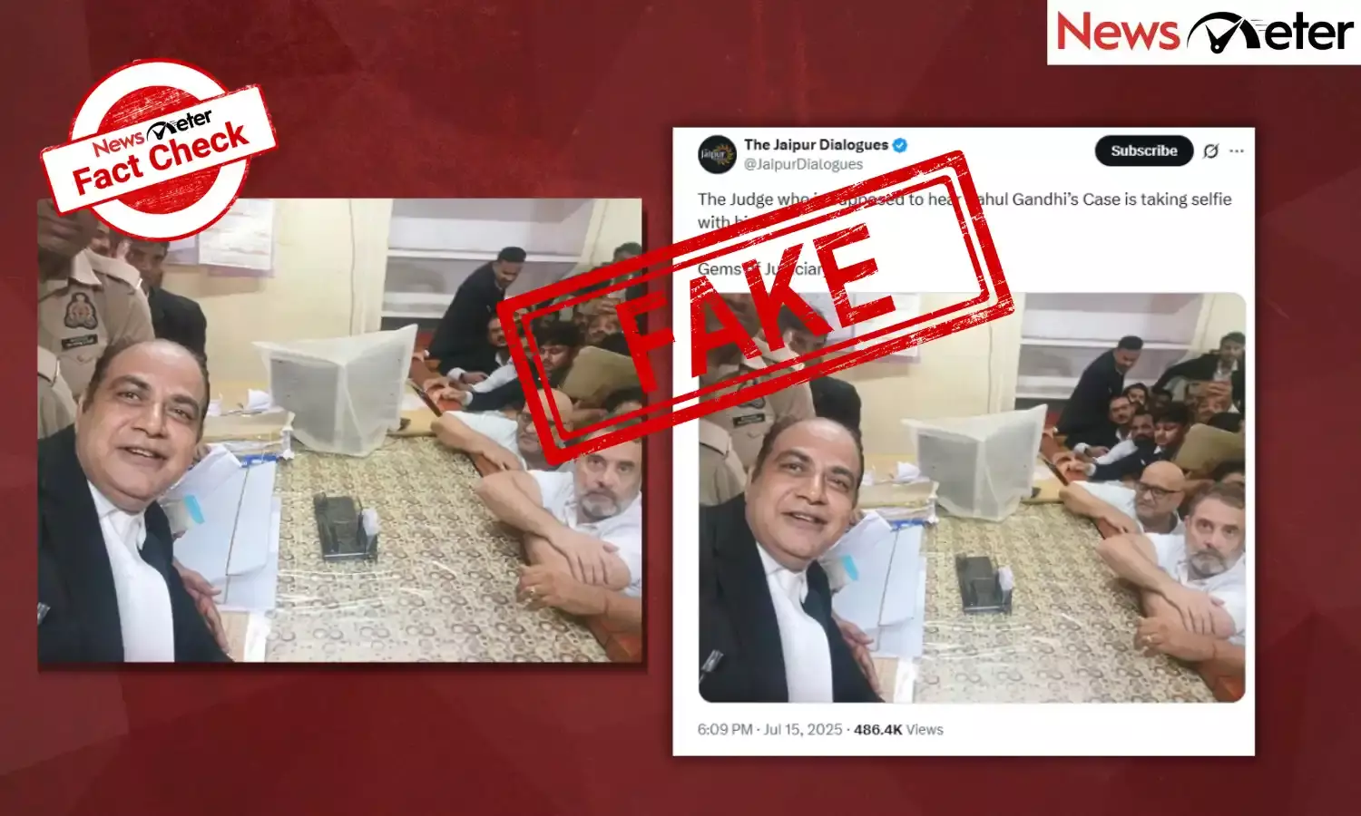 Fact Check: Judge takes selfie with Rahul Gandhi in Lucknow court? No, here are the facts