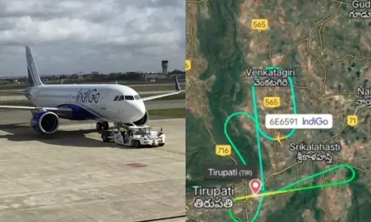 Mid-air panic: IndiGo flight to Hyderabad circles in air for 40 minutes before landing at Tirupati Airport
