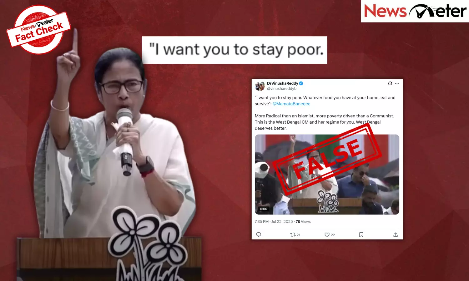 Fact Check: Mamata Banerjee asks people to stay poor? No, speech calls for integrity from cadre Fact Check: Mamata Banerjee asks people to stay poor? No, speech calls for integrity from cadre