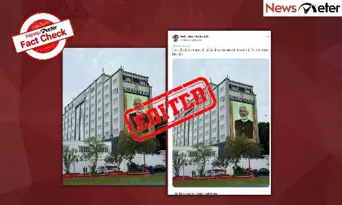 Fact Check: Maldives displays PM Modiās portrait with a message of āsurrenderā? No, viral image is digitally altered
