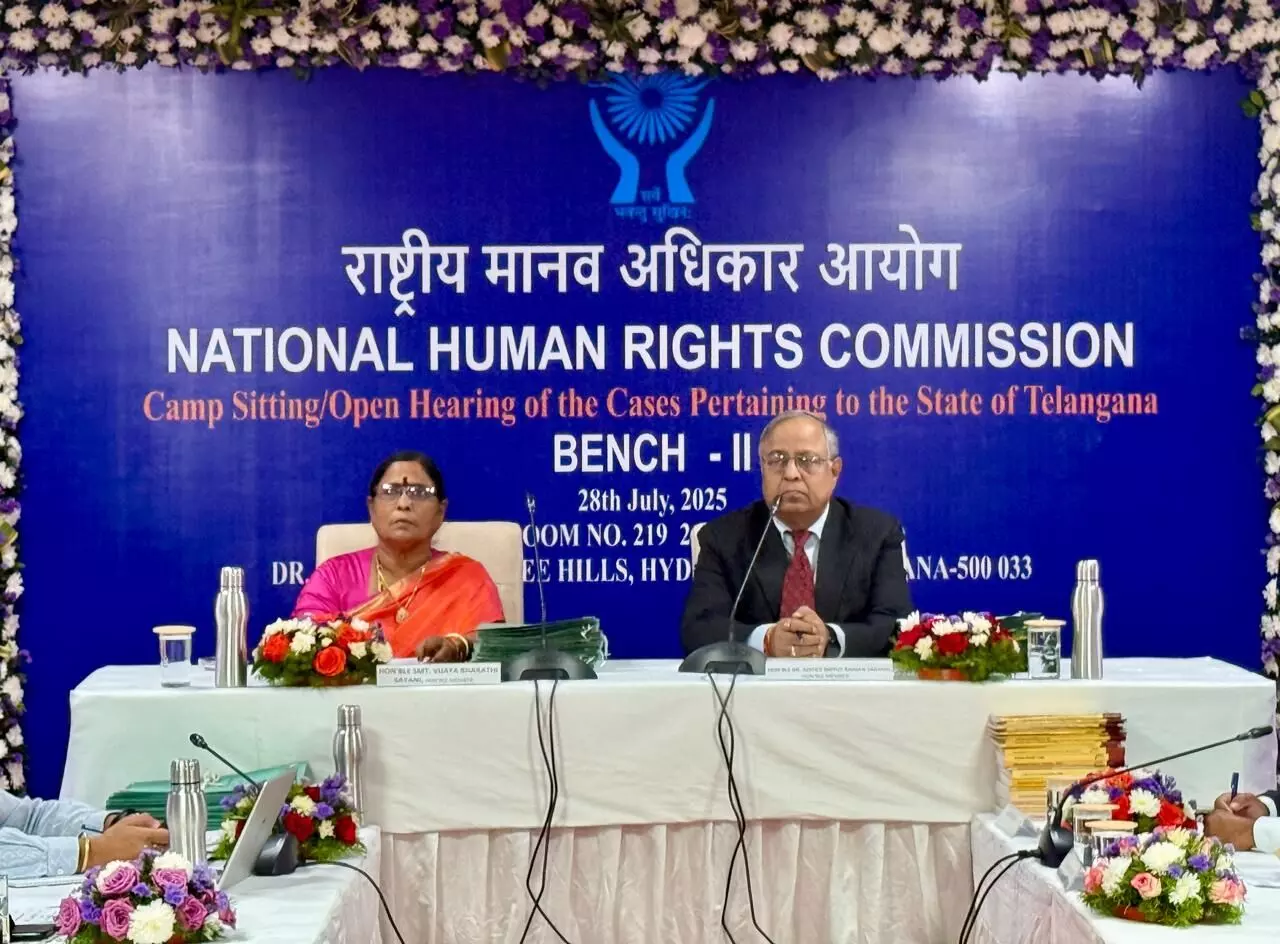 Hyderabad: NHRC sets up camp at Dr MCR HRD Institute; will address HR abuse cases for 2 days Hyderabad: NHRC sets up camp at Dr MCR HRD Institute; will address HR abuse cases for 2 days