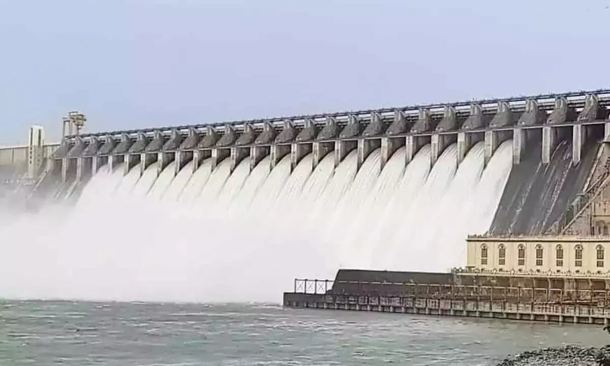 Nagarjuna Sagar Dam gates lifted for first time in July in 18 years amid heavy inflows Nagarjuna Sagar Dam gates lifted for first time in July in 18 years amid heavy inflows
