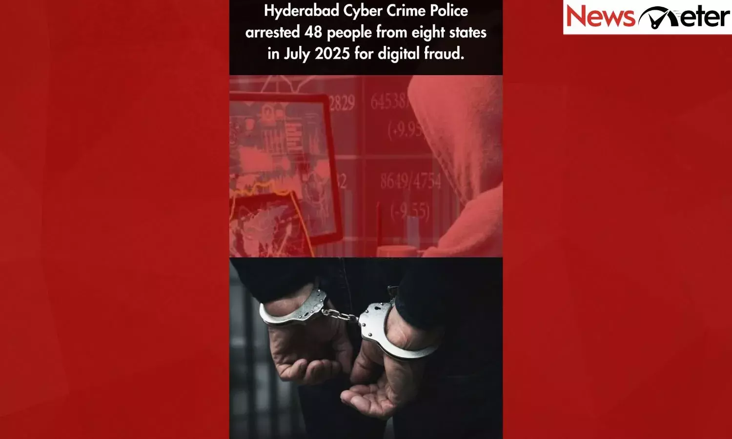 Hyderabad Cyber Crime Police arrested 48 people from eight states in July 2025 for digital fraud.