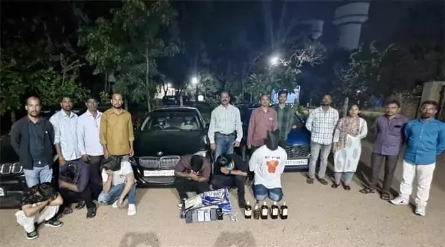 Drug bust: Six techies caught with LSD, hash oil at Moinabad farmhouse party Drug bust: Six techies caught with LSD, hash oil at Moinabad farmhouse party
