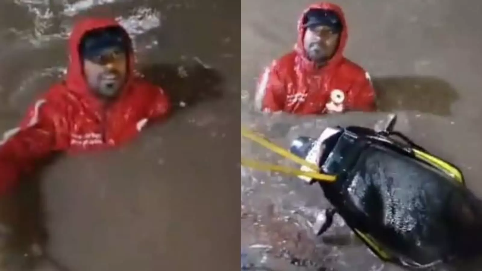 Zomato rider’s near-miss in open drain during delivery sparks safety row in Hyderabad Zomato rider’s near-miss in open drain during delivery sparks safety row in Hyderabad