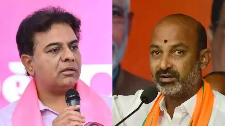Phone tapping scandal: KTR serves legal notice to Bandi Sanjay, asks him to apologise within 7 days Phone tapping scandal: KTR serves legal notice to Bandi Sanjay, asks him to apologise within 7 days
