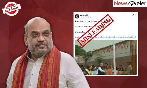 Fact Check: Amit Shah drops national flag while hoisting during I-Day 2025? No, find the facts here Fact Check: Amit Shah drops national flag while hoisting during I-Day 2025? No, find the facts here