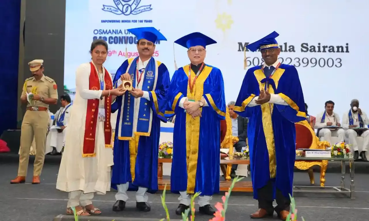 Osmania University awards 1,261 PhDs at 84th convocation; ISRO chief gets honorary doctorate