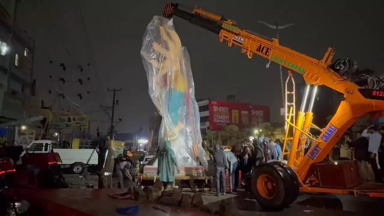 Hyderabad: Three youth electrocuted while transporting Ganesh idol in Bandlaguda, 3rd incident in 2 days Hyderabad: Three youth electrocuted while transporting Ganesh idol in Bandlaguda, 3rd incident in 2 days