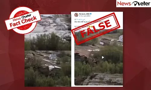 Fact Check: Jammu and Kashmir landslide sweeps houses away? No, video is from Norway