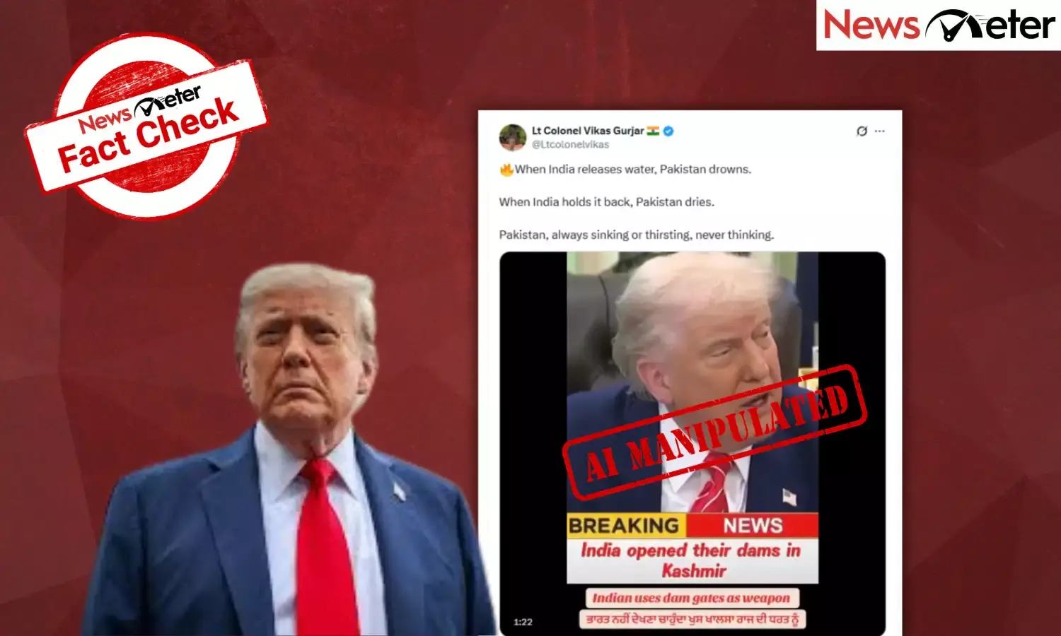 Fact Check: Trump blames India for floods in Pakistan? No, video is AI-manipulated