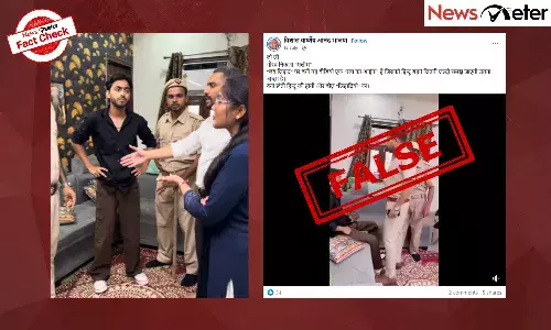 Fact Check: Muslim man poses as Hindu, caught by police? No, this video is scripted