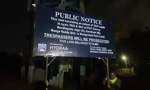 Hyderabad: After years of dispute, HYDRAA reclaims 4,400 sq yd of parkland at Bandlaguda Jagir