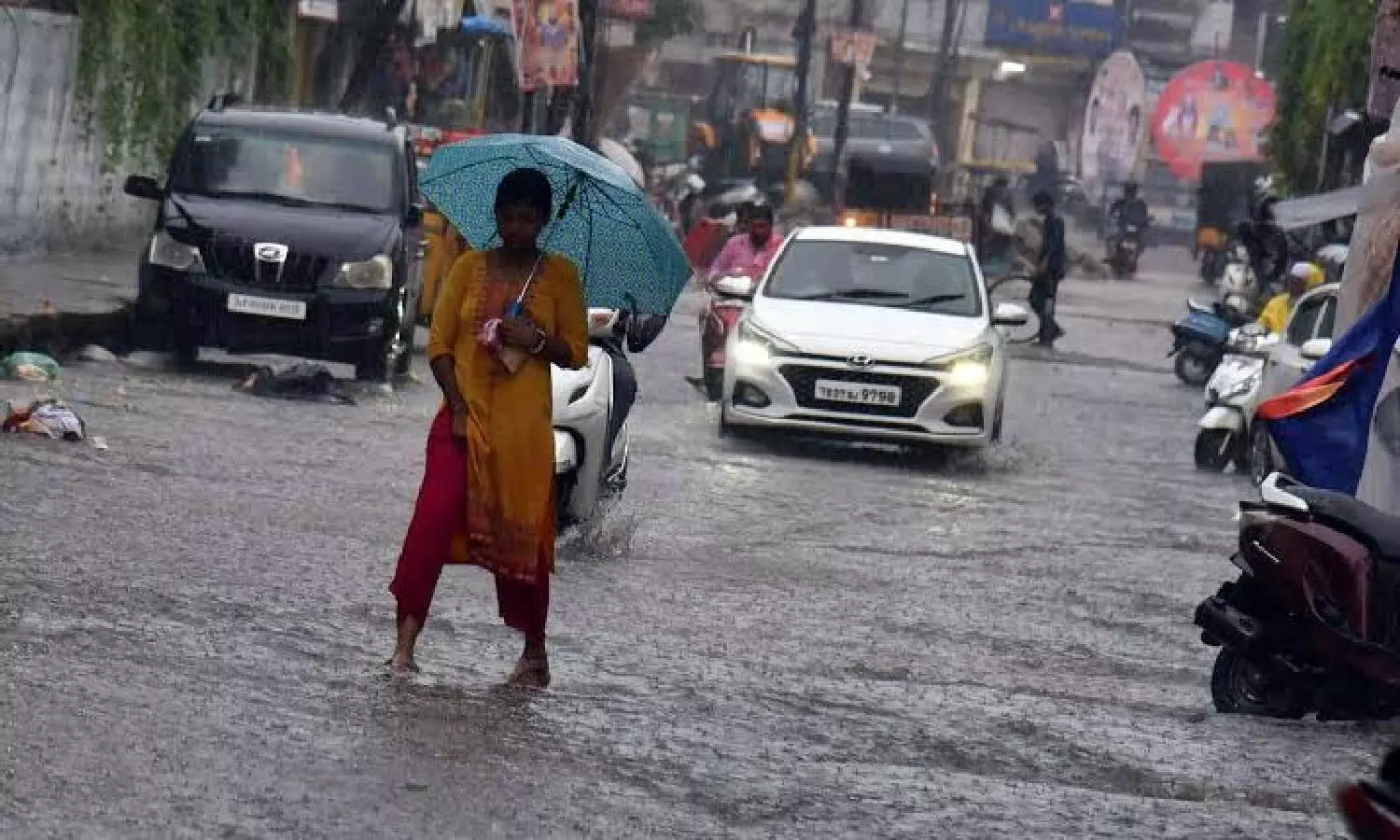 Telangana may see heavy rainfall over four days; yellow alert issued Telangana may see heavy rainfall over four days; yellow alert issued