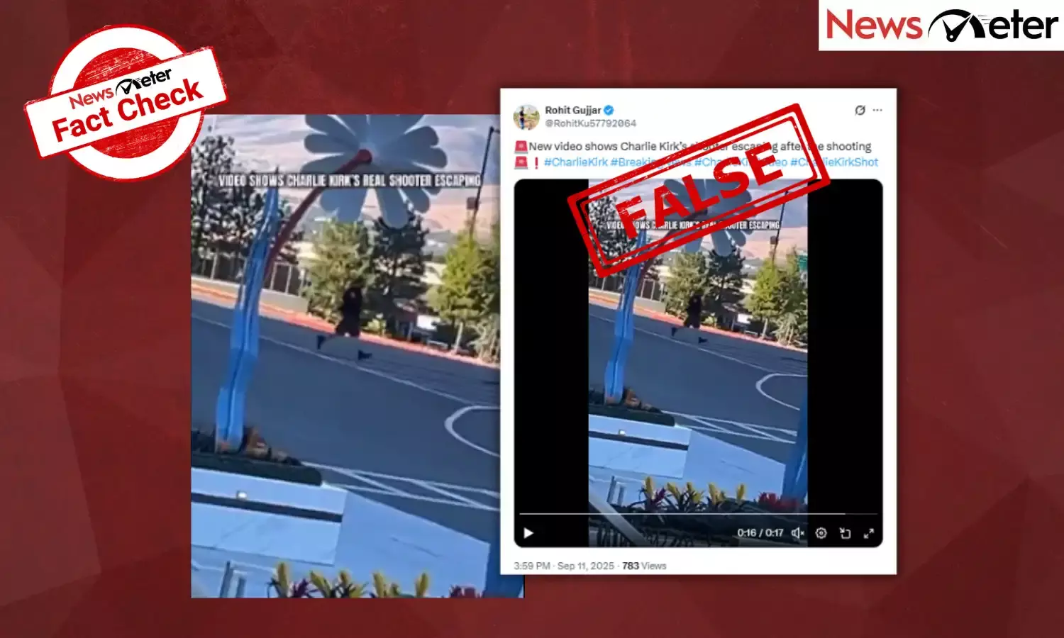 Fact Check: Charlie Kirk shooter seen fleeing? No, video shows suspect in Nevada shooting