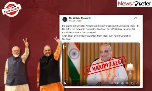 Fact Check: Amit Shah asks for Modiās resignation over Operation Sindoor? No, video is AI-manipulated