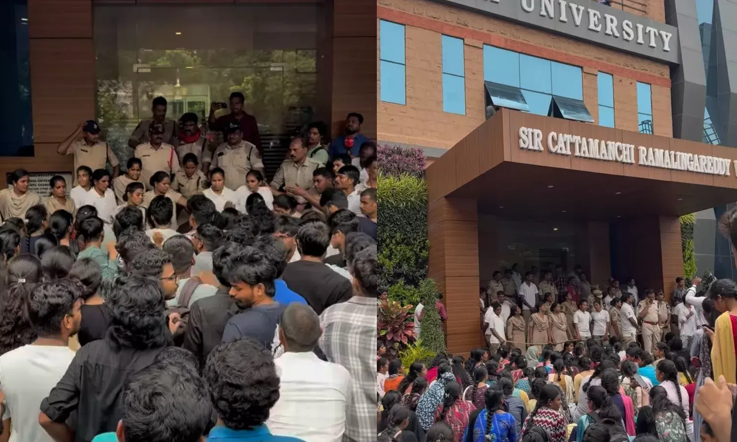 AU students protest after B.Ed student’s death linked to lack of timely oxygen support